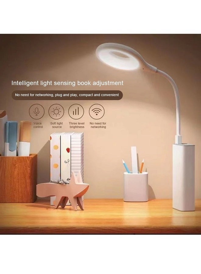 yalilai (2-pack) Portable LED desk lamp, USB intelligent voice reading light, suitable for eye care lighting on PC computers and laptops - Image 4
