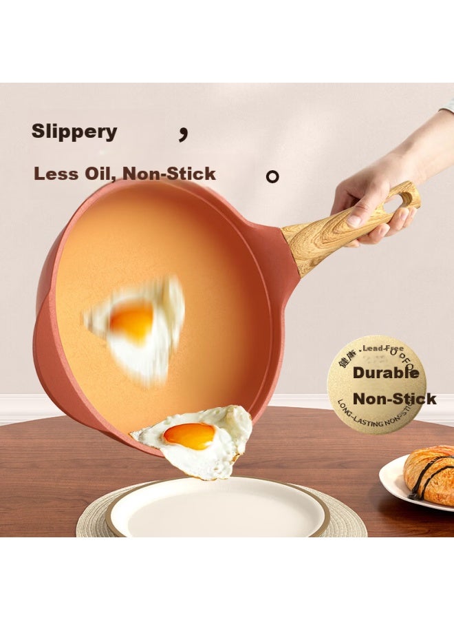 Amercook Vintage Clay Non-stick Frying Pan Flat Bottom Stir-fry Pan Egg Pancake Pan For Induction Cooker And Gas Stove - Image 2