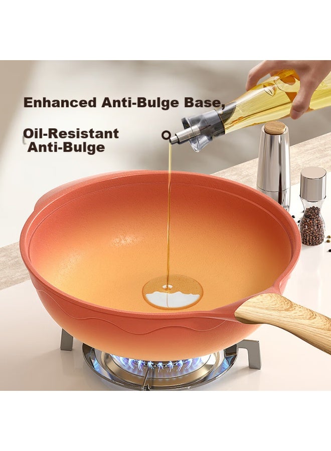 Amercook Vintage Clay Non-stick Frying Pan Flat Bottom Stir-fry Pan Egg Pancake Pan For Induction Cooker And Gas Stove - Image 3