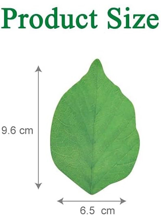 5 Pack Sticky Notes, Removable Self-Stick Notes Scratch Pads， Beautiful Green Leaf-Shaped Sticky Notes Stickers Can be Used for Sticky Paper Notepads to Recording Thing and DIY (250 Sheets) - Image 3