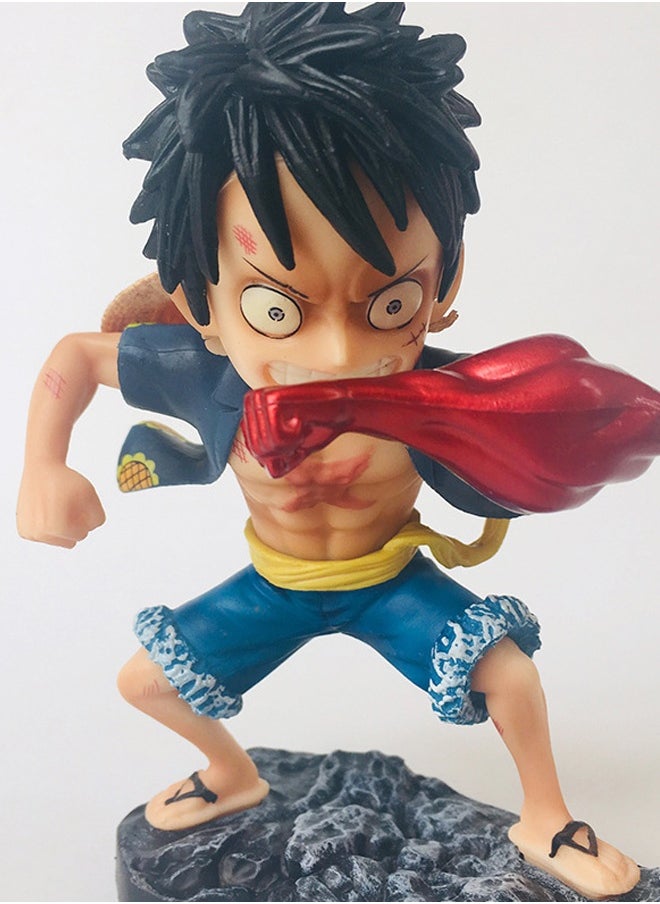 One Piece One Piece Luffy Action Figure Decorative Resin Sculpture Home Decor Statue, Art Figurine Home Ornament Decoration for Office, Living Room, Bedroom, Book Shelf, TV Cabinet, Desktop  - Image 2