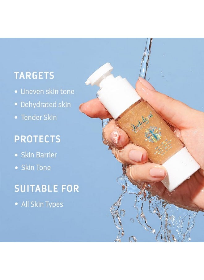 Indulgeo ESSENTIALS - Aqua Gold 24K Gold Premium Moisturizer Gel (30 Ml) Hydrate Moisturize All Skin Types Papaya Licorice Vitamin E Ayush Certified Crueltyfree 100% Organic - Image 1