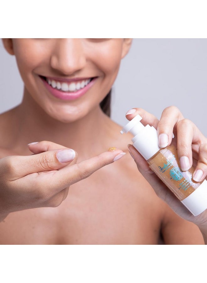 Indulgeo ESSENTIALS - Aqua Gold 24K Gold Premium Moisturizer Gel (30 Ml) Hydrate Moisturize All Skin Types Papaya Licorice Vitamin E Ayush Certified Crueltyfree 100% Organic - Image 1