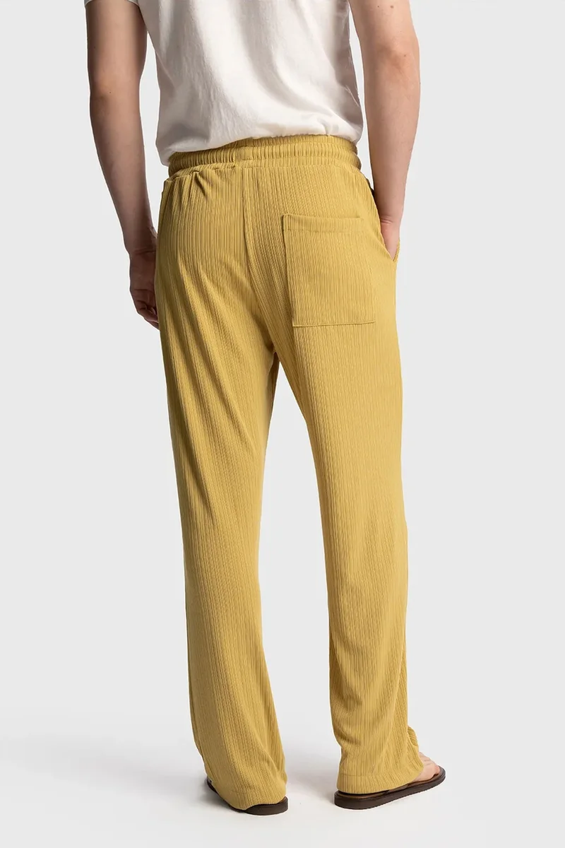 Giesto Amber Yellow GIESTO Relaxed Fit Straight Leg Pants for Men | Best Price UAE