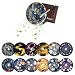 Maicican 12 PCS Starry Sky Cat Car Air Freshener Vent Clip Cute Car Air Freshener with Record Player Design Unique Car Accessories and Decor for Music Lovers or Cat Lover Starry Sky Cat B - Image 2