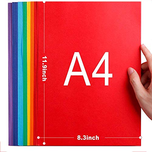 OFIXO 50pcs 150Gsm Color Sheets Printing Papers/Art and Craft paper A4 Sheets Double Sided Colored Origami Folding Wish Paper DIY Craft Smooth Finish Home, School, - Image 3