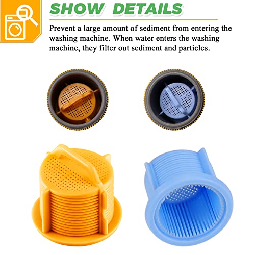 Techecook 4Pack AGM73269501 Washer Water Filter Screen for LG Kenmore Whirlpool Washing Machine Hose Inline Filter -Replaces 1810261 AP5202486 PS3618281 EAP3618281-4 Pack Washer Water Inlet Valve Filter Screens - Image 2