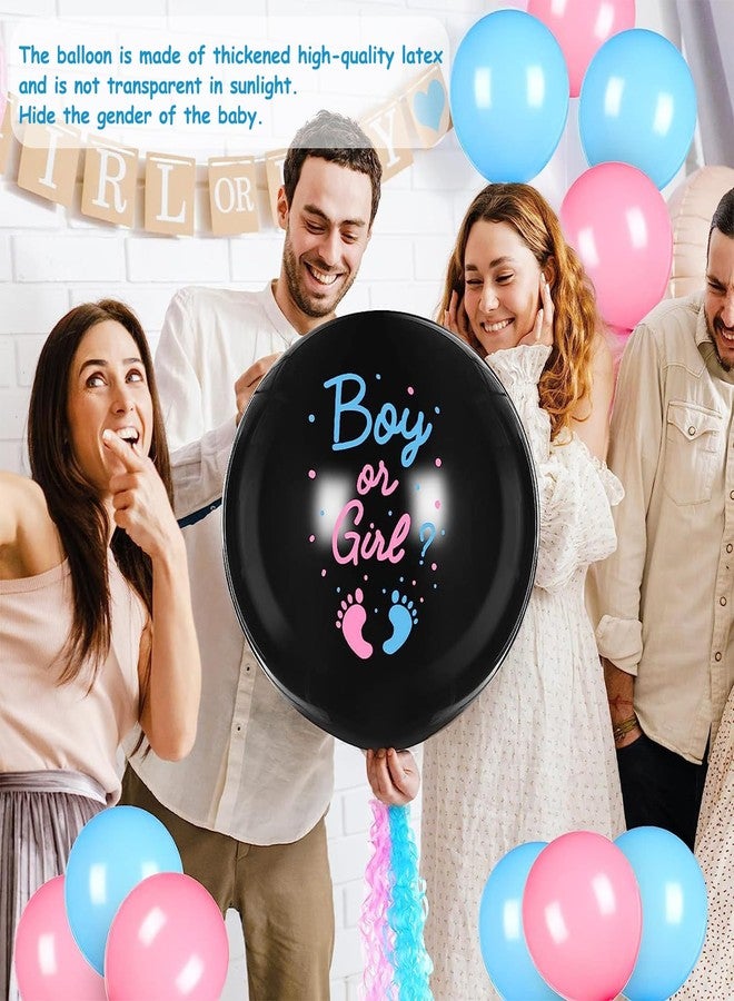 VDYXEW 27pcs Gender Reveal Balloon Kit, 2pcs 36" Thickened Balloons with Pink Blue Balloons, Confetti and Tassels For Baby Gender Reveal Party Decorations, Gender Revealideas (Set B) - Image 4
