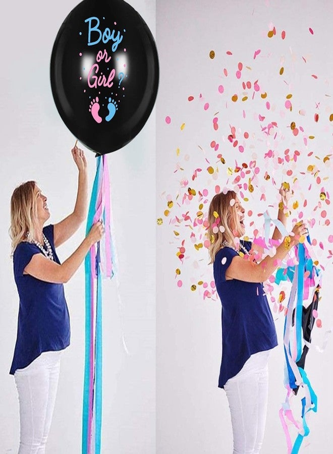 VDYXEW 27pcs Gender Reveal Balloon Kit, 2pcs 36" Thickened Balloons with Pink Blue Balloons, Confetti and Tassels For Baby Gender Reveal Party Decorations, Gender Revealideas (Set B) - Image 5