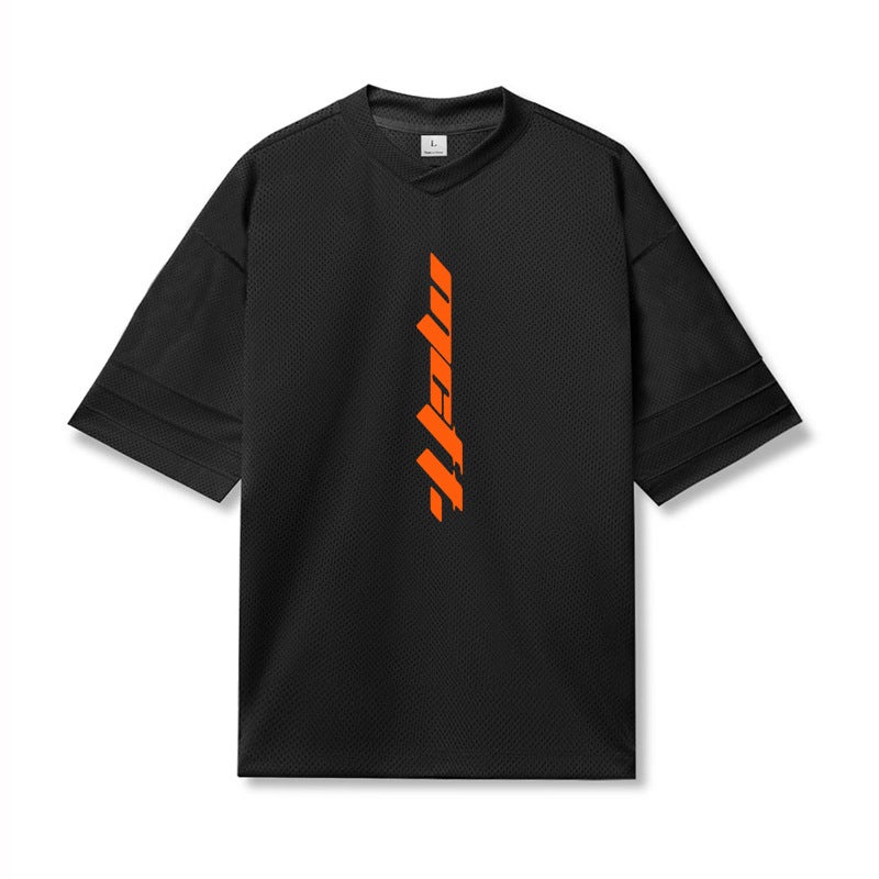 muscle men''s sports half sleeve T-shirt casual loose plus size bottoming shirt and fashion quick-drying breathable - Image 5