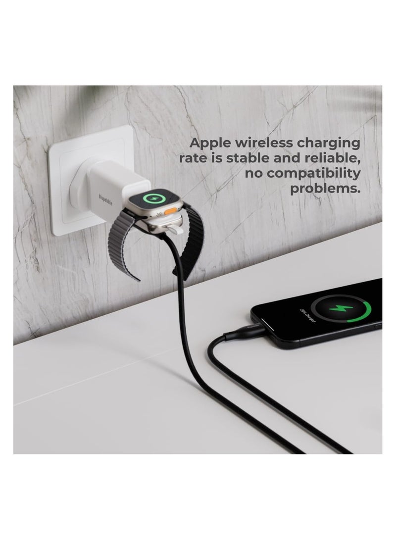 Blupebble Mini Mag USB-C Portable Apple Watch Charger and AirPods Wireless Charger,Dual Sided Apple Watch Travel Charger - Image 2