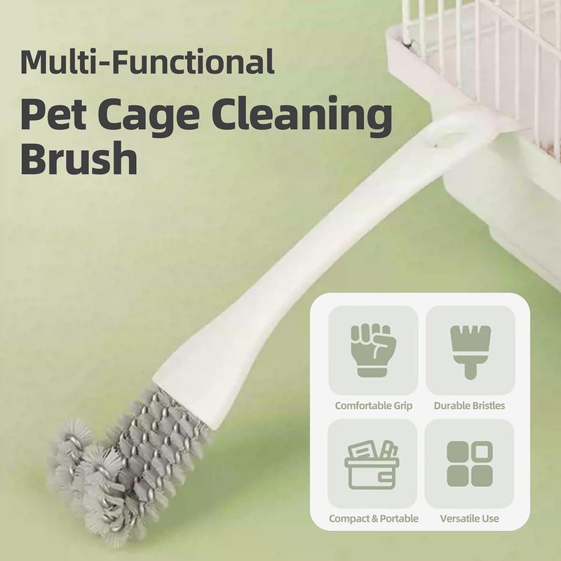 PINKE Space saving Bird Cage Cleaner Brush & Scoop, Bird Coop Long Handle Shovel Cleaner, Birds Cage Tool Accessories Supplies, for Better Cleaning of Birds Droppings from Pet Cages Parrot Cages Perches, 2Pcs Spec upgraded improved quality - Image 5