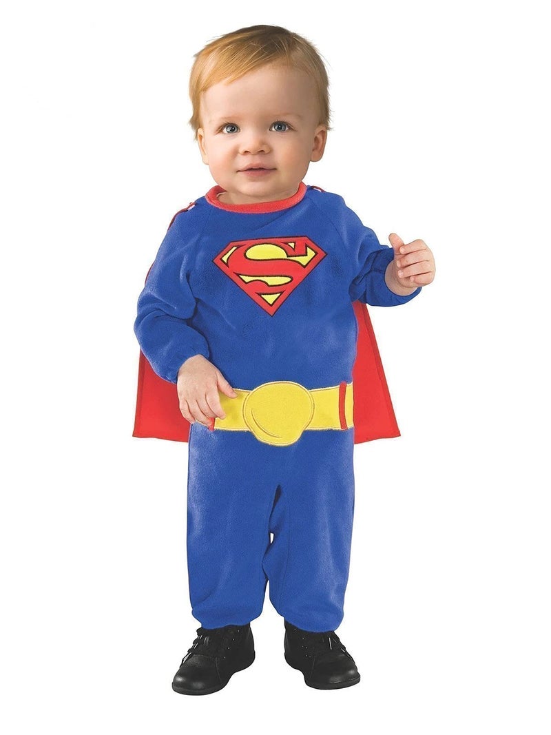 Rubies Baby Boys Superman Classic Romper with Removable Cape Party Supplies for Themed Parties and Halloween As Shown Toddler US