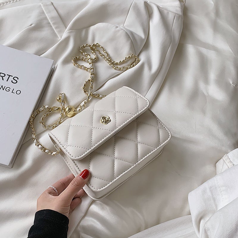 Diamond Chain Bag For Women High-End Texture Niche Versatile Style Single Shoulder Crossbody Small Square Bag - Image 1