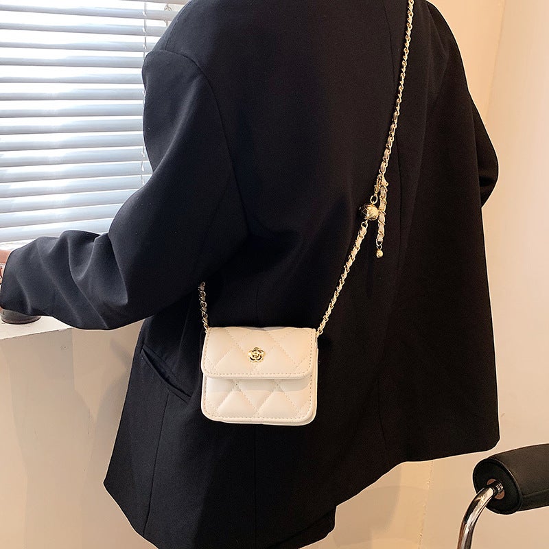 Diamond Chain Bag For Women High-End Texture Niche Versatile Style Single Shoulder Crossbody Small Square Bag - Image 4