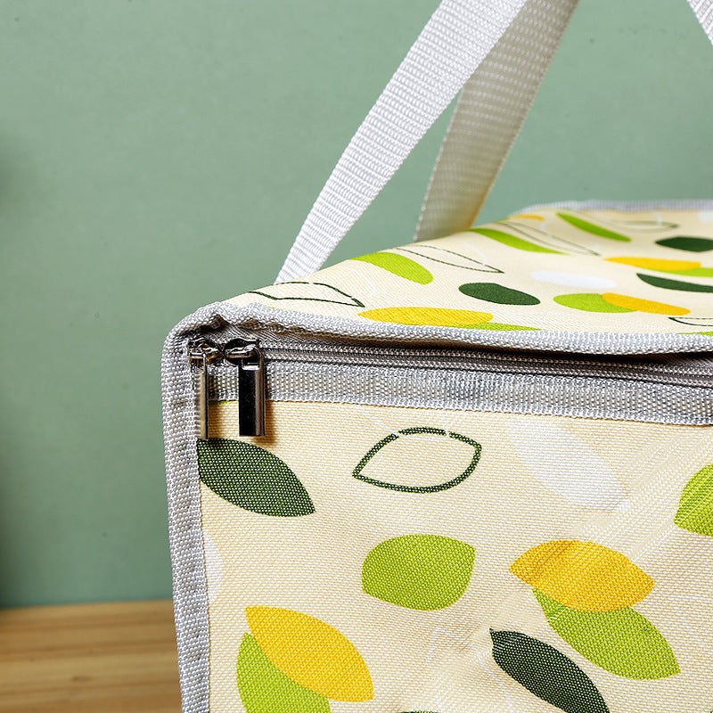 Spot Takeout Insulation Bag Wholesale Outdoor Picnic Insulation Satchel Ice Bag Large Capacity Takeaway Cake Insulation Bag(green leaf, 35×20×20H) - Image 5