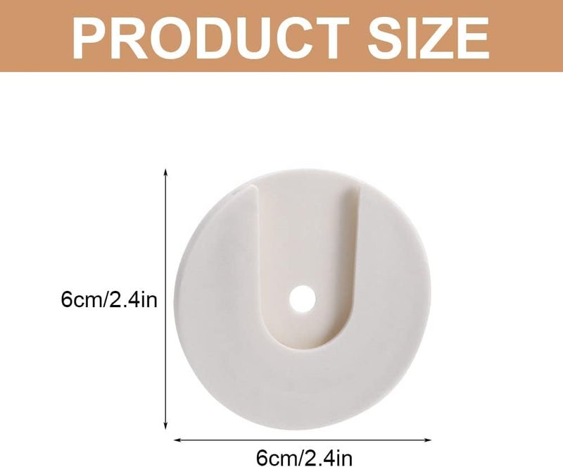 Potency 4 Pcs Power Strip Holder Self Adhesive Socket FixerWallMounted Power Strip Holder Router Desktop Bracket PunchFree Socket HolderSelf Adhesive Traceless Desktop Socket Fixer - Image 3
