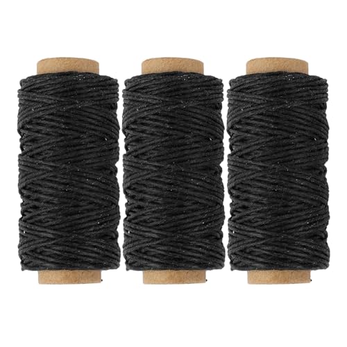 Lineco Waxed Genuine Linen Thread, 20 Yards, Pack of 3 Spools: Black (BBHM209) LIN-BBHM209 - Image 2