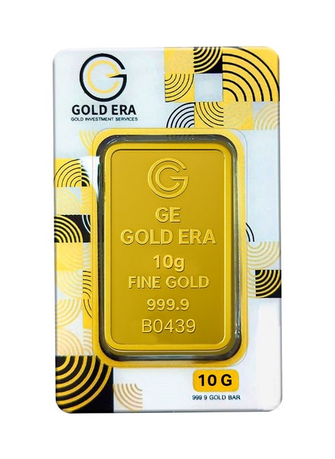 GOLD ERA 24K (999.9) 10G Gold Bar - Premium 24 Karat Solid GOLD BAR for Investment, Collectors & Wealth Protection