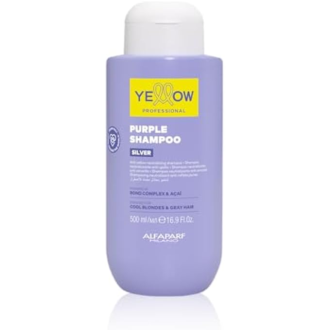 Yellow PROFESSIONAL SILVER PURPLE SHAMPOO 500 ML - Image 1