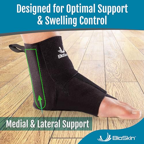 BioSkin Ankle Wrap Compression Brace - Ankle Wrap for Post-Op Foot or Ankle Surgery, Sprained Ankle, Post Injury Ankle Brace, Ankle Support Brace for Women and Men, HSA or FSA Eligible - Image 5