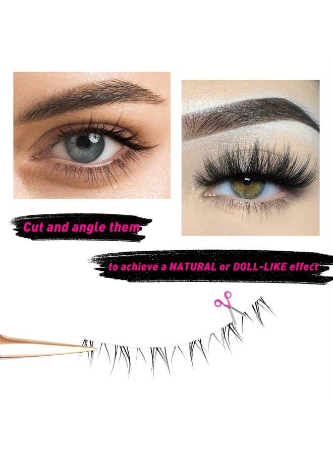 Onlyall رموش صناعية سفلية طبيعية 7 أزواج R-2 - Image 5