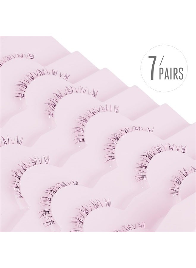 Onlyall رموش صناعية سفلية طبيعية 7 أزواج R-2 - Image 2