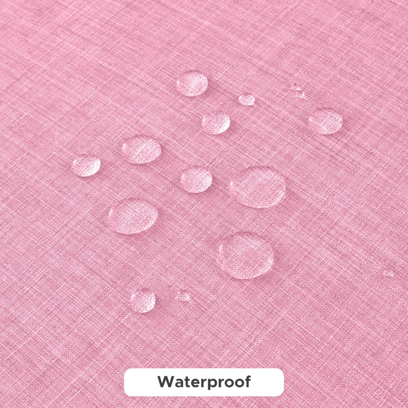 Fitable Faux Linen Tablecloths for Rectangle Tables: Water & Stain Resistant Farmhouse Table Cloth, Washable Burlap Textured Table Covers for Kitchen Dining Party(2 Pack, 52x70 Inch, Pink) - Image 4