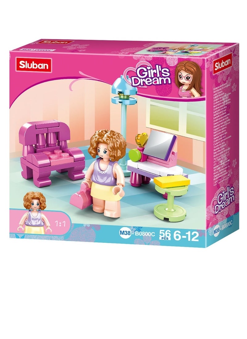 Sluban Sluban - Girls Dream The Living Room 56 Pieces - M38-B0800B  - Image 1
