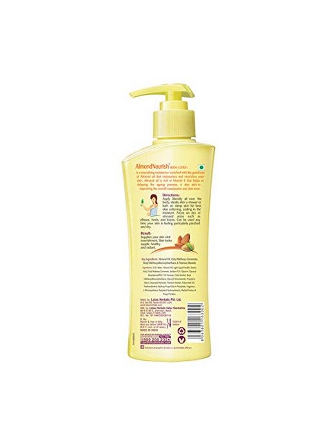 LOTUS HERBALS Almondnourish Daily Nourishing Body Lotion ; Moisturises And Nourishes Skin ; Spf 20 ; For Normal / Combination Skin ; 250G  - Image 3