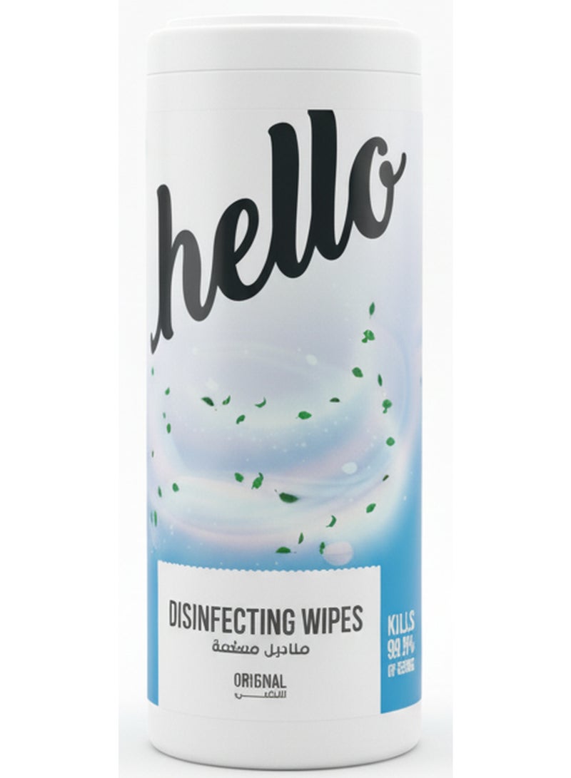 Hello Original Disinfecting Wipes Kills 99.9% Of Germs 50 Wipes