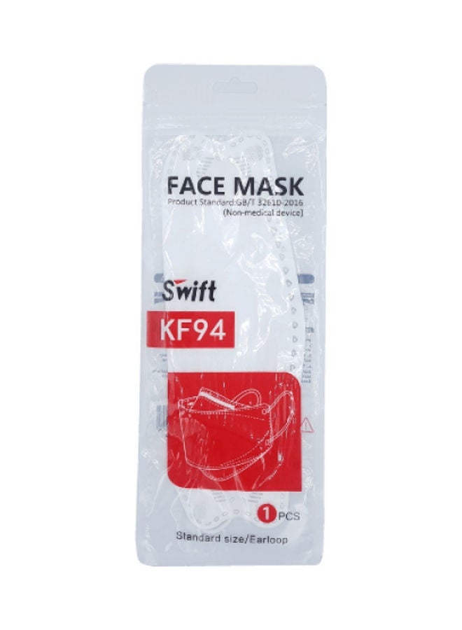 كمامة وجه واقية KF94 Swift، عبوة من 5 كمامات أمان للاستخدام مرة واحدة مع مشبك أنف قابل للتعديل وأربطة أذن مرنة - Image 3