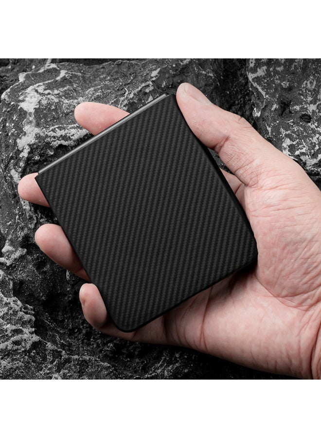 بروتيكت جراب كربون فايبر نحيف للغاية لـ Samsung Galaxy Z Flip 8 | يدعم الشحن المغناطيسي، نحيف بسمك 1 مم، مصنوع من ألياف الأراميد 1500D، غطاء أمامي وخلفي - Image 5