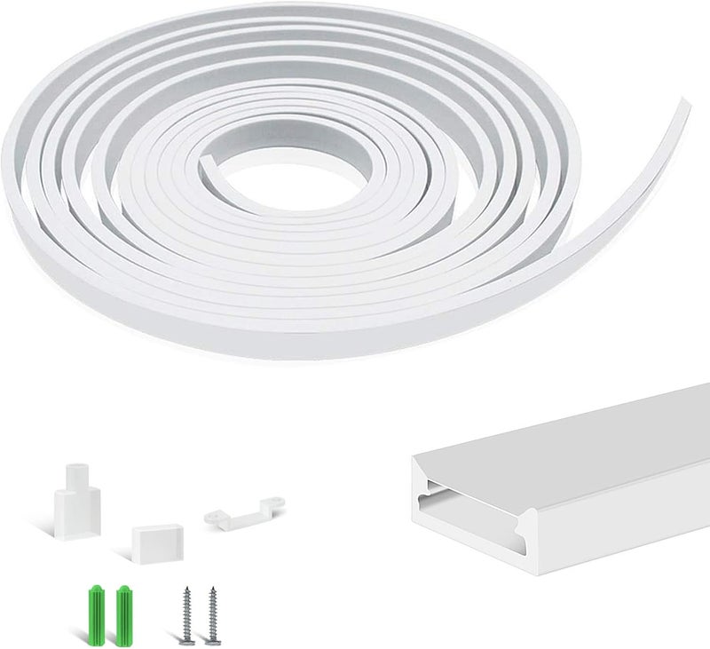 BIRRAY نظام قناة LED سيليكون 16.4 قدم/5 متر، شكل U 5x13 مم، ضوء نيون DIY، أنبوب مقاوم للماء IP67 لتركيب أضواء شريط 10 مم، لتزيين الأجواء الداخلية والخارجية (نقطة LED مرئية) - Image 1