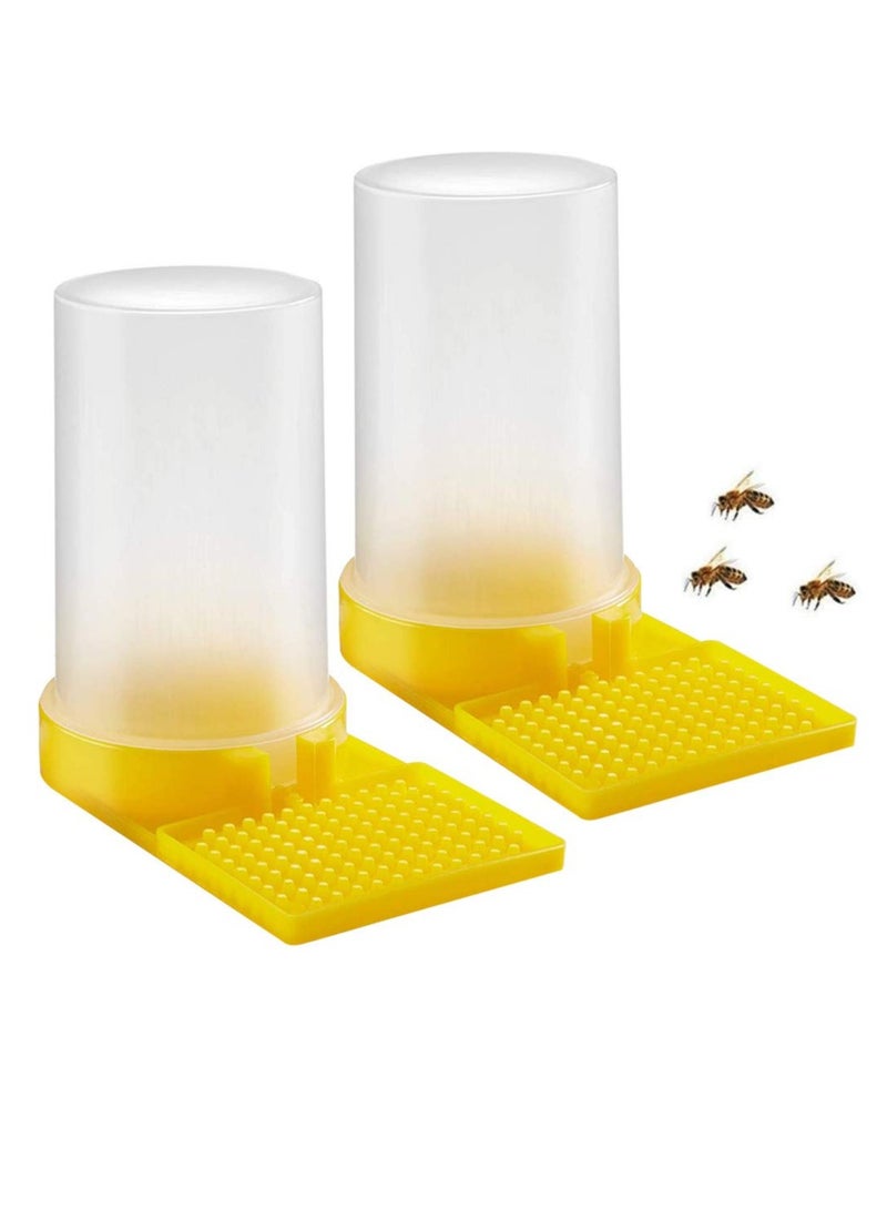SYOSI 2 Pack Bee Water Feeder Beehive Bee Feeder Beekeeping Equipment Nest Beekeeper Tool Honey Beehive Entrance Feeder Transparent Bee Feeder Safety and Easy to use For Beekeeping Bee Feeder - Image 1