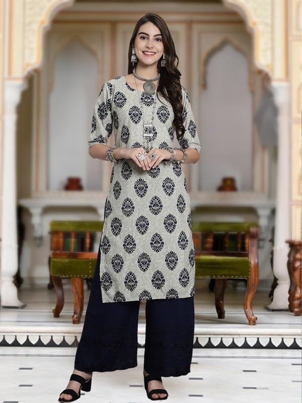 Tee Projekt Crepe Verstaile Straight Printed Kurti for Women's ll Casual Wear Kurti (Pack of 6) - Image 3
