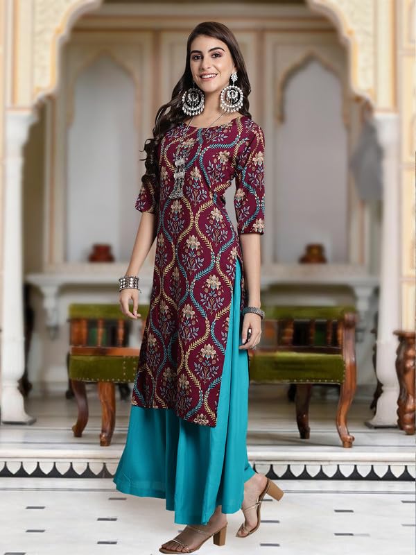 Tee Projekt Crepe Verstaile Straight Printed Kurti for Women's ll Casual Wear Kurti (Pack of 6) - Image 4