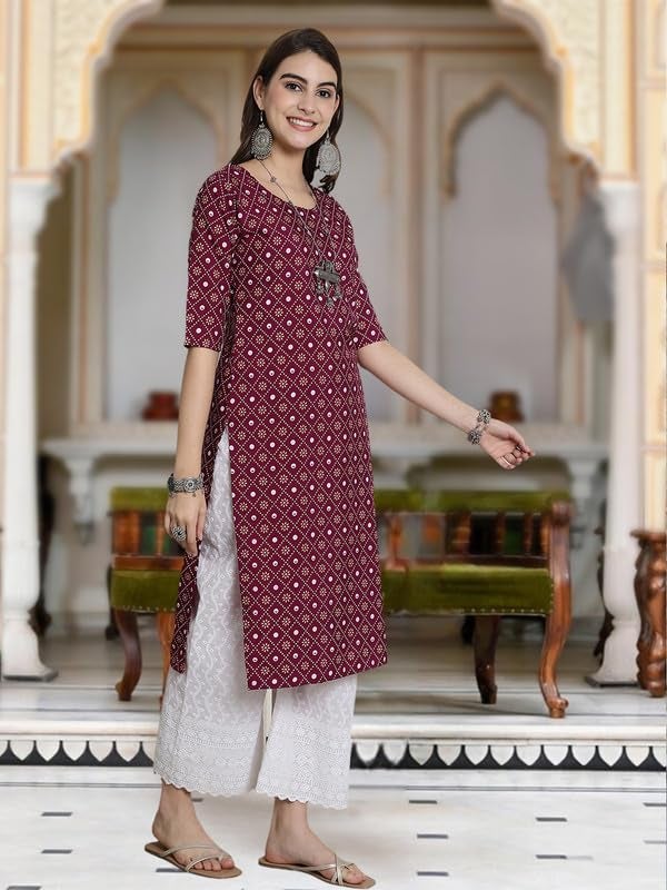 Tee Projekt Crepe Verstaile Straight Printed Kurti for Women's ll Casual Wear Kurti (Pack of 6) - Image 5
