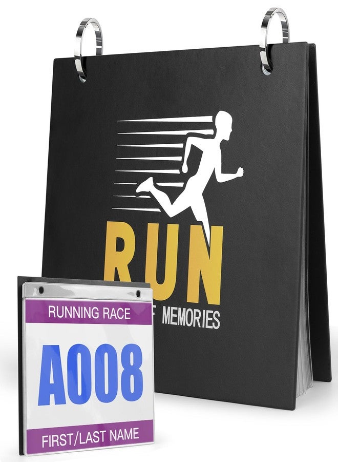 HYRAUL Race Bib Album, 24 Vinyl Sleeves, Display Holder With Cover for Marathon, Running Race Numbers - Image 1