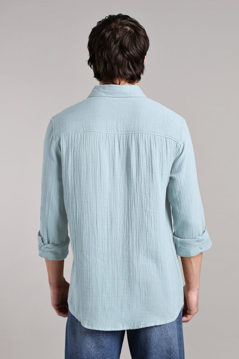 fyltr Men's 100% Cotton Solid Color Shirt - Full Sleeves | Casual Shirts for Men | Shirts for Office | Comfortable & Soft - Image 3