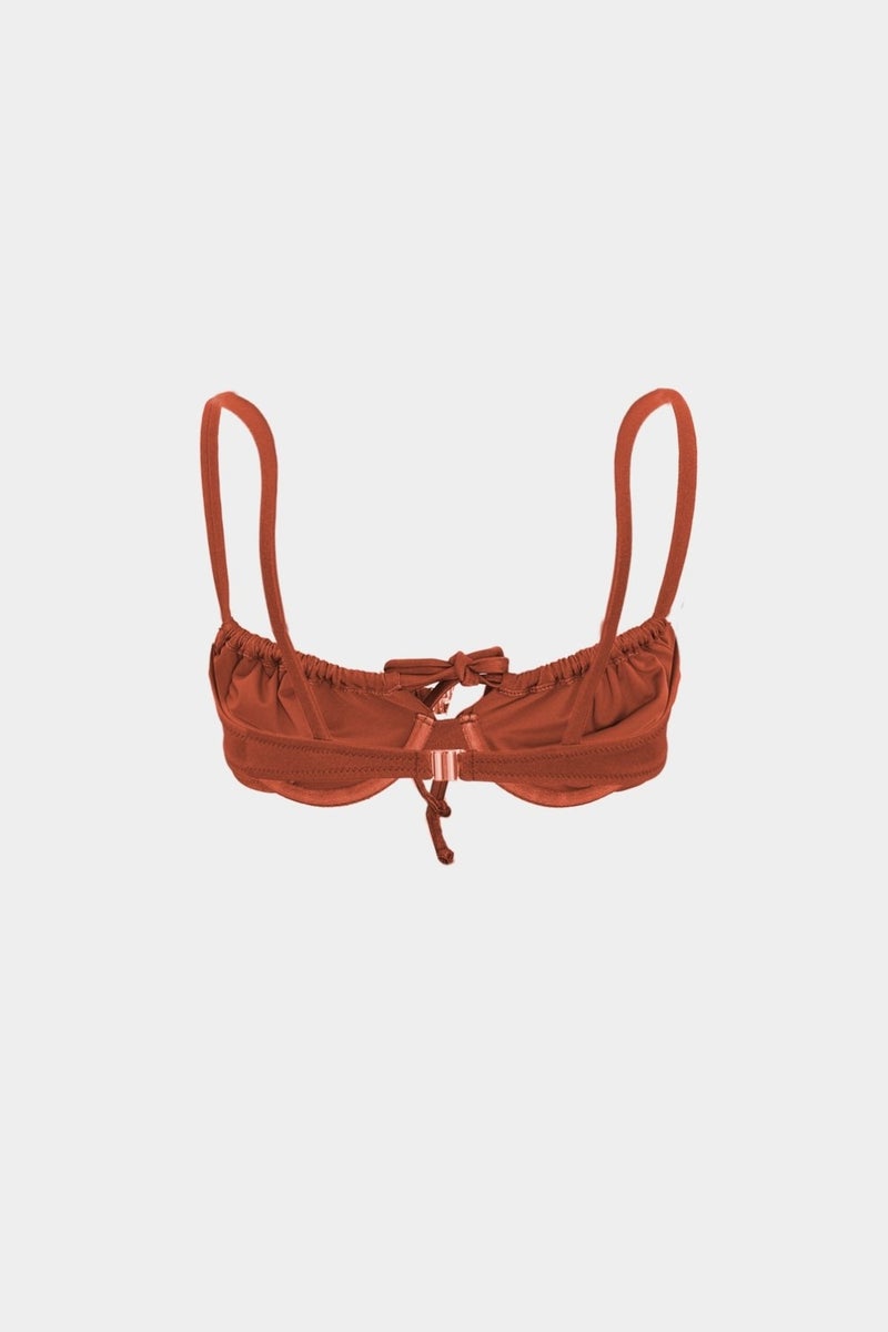 Açelya Okcu Azalea Okcu Premium Shirred Detail Luna Slim Fit Women's Bikini Top  - Image 4