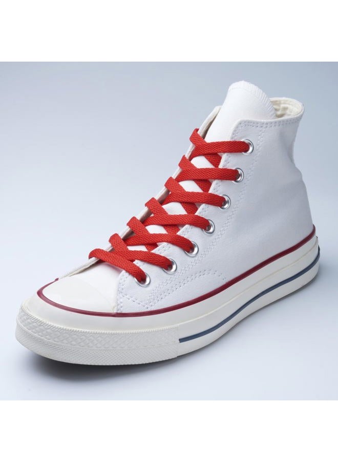 Handshop Flat Shoelaces 5/16" - Shoe Laces Replacements For Sneakers and Athletic Shoes Boots Red 160cm - Image 2