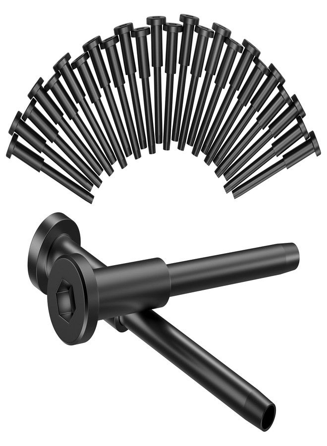 BLIKA 24 Pack 1/8" Black Stainless Steel Invisible Receiver and Swage Stud End for Cable Railing, Deck Stair Threaded End Fitting for Wood & Metal Post, Black Cable Railing Hardware - Image 1