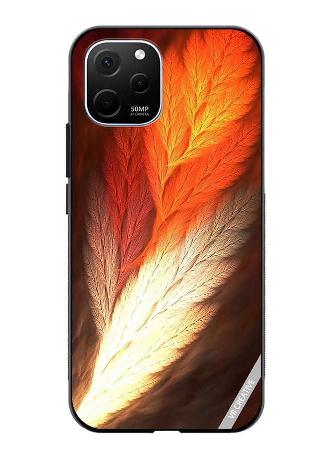 VR CREATIVE Protective Case Cover For Huawei Enjoy 50z Feather Design Multicolour - Image 1
