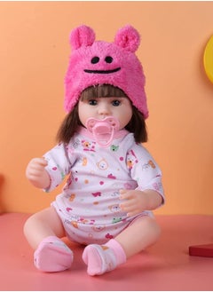 Nano Classic 16 inch 42cm Reborn Baby Doll Soft cloth vinyl head, leg and hand Silicone Doll newborn real like Baby Doll Girl Toy -  PINK  - Image 2