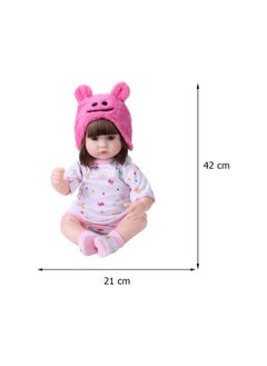 Nano Classic 16 inch 42cm Reborn Baby Doll Soft cloth vinyl head, leg and hand Silicone Doll newborn real like Baby Doll Girl Toy -  PINK  - Image 3