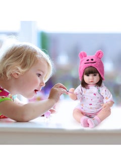 Nano Classic 16 inch 42cm Reborn Baby Doll Soft cloth vinyl head, leg and hand Silicone Doll newborn real like Baby Doll Girl Toy -  PINK  - Image 5