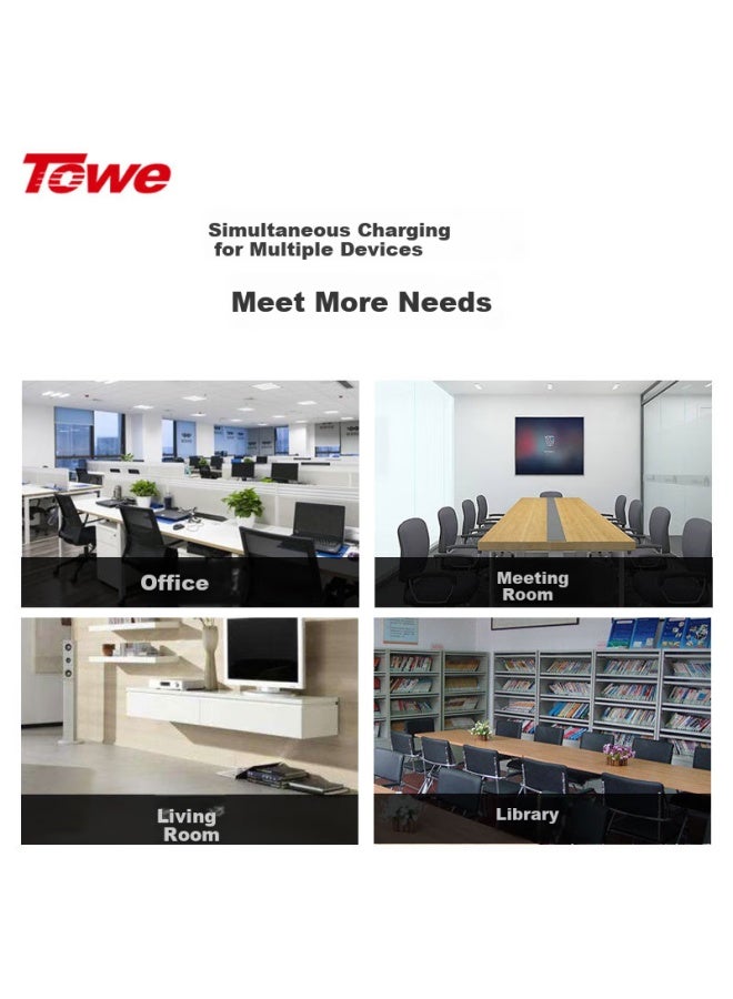 Towe High Power Overcharge Protection Type-c Industrial Grade Multi-port Type-c Fast Charging Socket Pdu Power Strip With Individual Control Outlets - Image 2