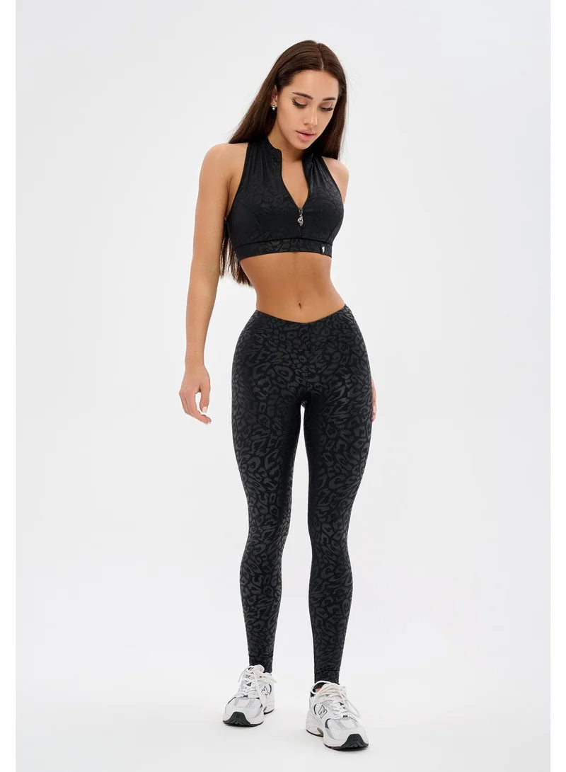 Bona Fide Bona Classic Black Panthera Classic Panthera High Waist Tummy Control Gym Leggings for Women for Women | Best Price UAE
