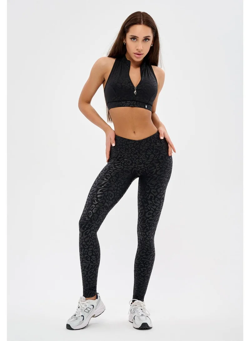 Bona Fide Bona Classic Black Panthera Classic Panthera High Waist Tummy Control Gym Leggings for Women for Women | Best Price UAE